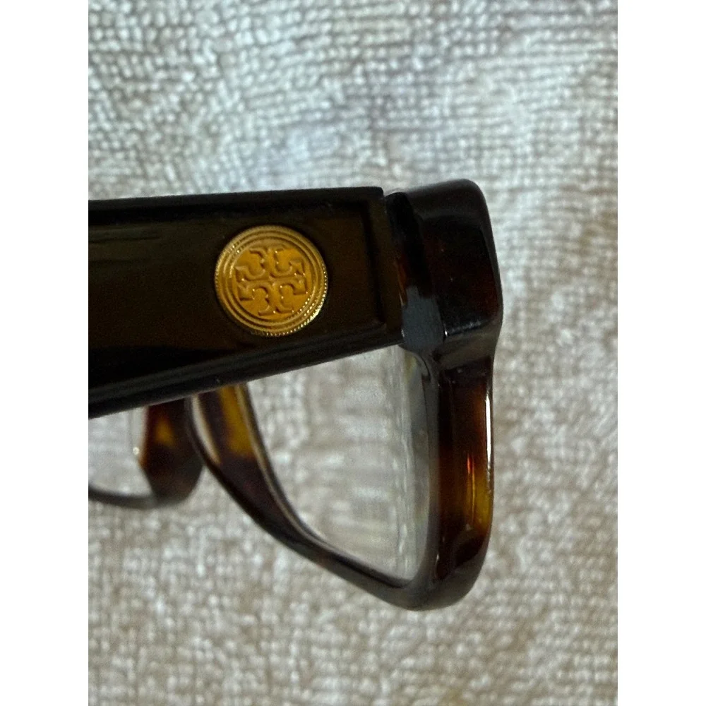 Tory‎ Burch Eyeglasses Women 51-17-140 Dark Tortoise Excellent TY2108U Gold Logo